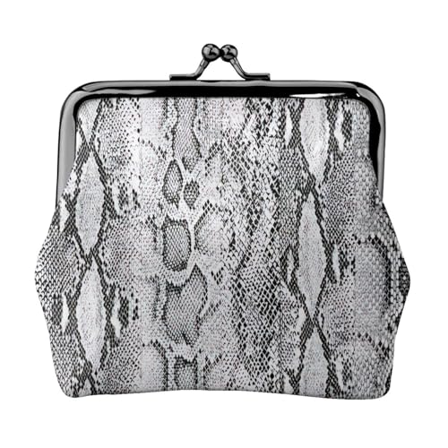 Geldbörse mit Schlangenhaut-Motiv, Schwarz und Weiß, für den täglichen Gebrauch, Schwarz , Einheitsgröße, Münztasche von UVBDF