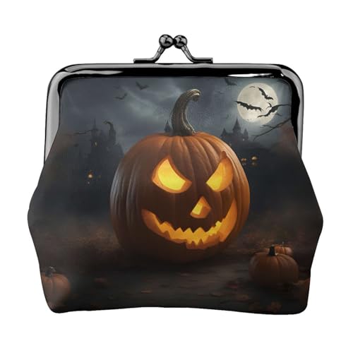 Halloween-Kürbis-Münzgeldbörse, Münzgeldbörse, Lippenstift, Kosmetikzubehör, Organizer, für den täglichen Gebrauch, Schwarz , Einheitsgröße, Münztasche von UVBDF