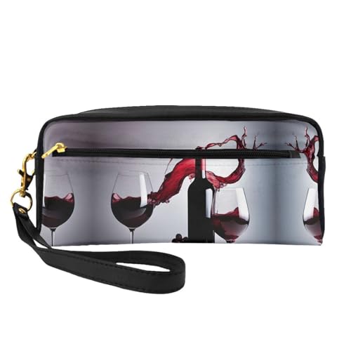 Kosmetiktasche für Reisen, Kosmetiktasche, Make-up-Tasche für Damen, Make-up-Tasche, Reiseutensilien, Rotwein, Schwarz , Einheitsgröße, Kosmetiktasche von UVBDF