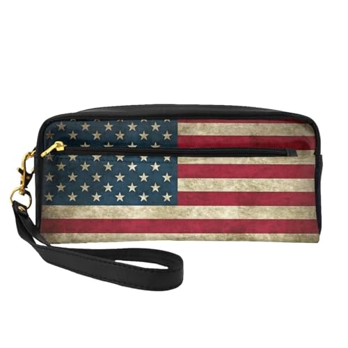 Make-up-Tasche mit amerikanischer Flagge, Reise-Kosmetiktasche, Make-up-Tasche für Damen, Make-up-Organizer, Reiseutensilien, Schwarz , Einheitsgröße, Kosmetiktasche von UVBDF