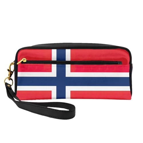 Make-up-Tasche mit norwegischer Flagge, Reise-Kosmetiktasche, Make-up-Tasche für Damen, Make-up-Organizer, Reiseutensilien, Schwarz , Einheitsgröße, Kosmetiktasche von UVBDF