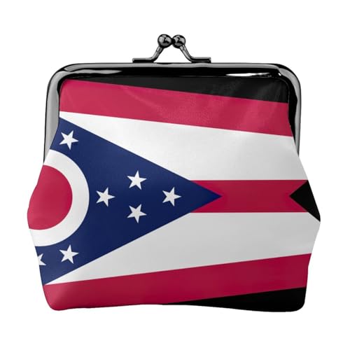 Ohio Staatsflagge Münzgeldbörse, Münzgeldbörse, Lippenstift, Kosmetikzubehör, Organizer, für den täglichen Gebrauch, Schwarz , Einheitsgröße, Münztasche von UVBDF