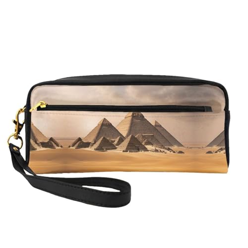 Pyramids of Egypt Make-up-Tasche, Reise-Kosmetiktasche, Make-up-Tasche für Damen, Make-up-Organizer, Reiseutensilien, Schwarz , Einheitsgröße, Kosmetiktasche von UVBDF