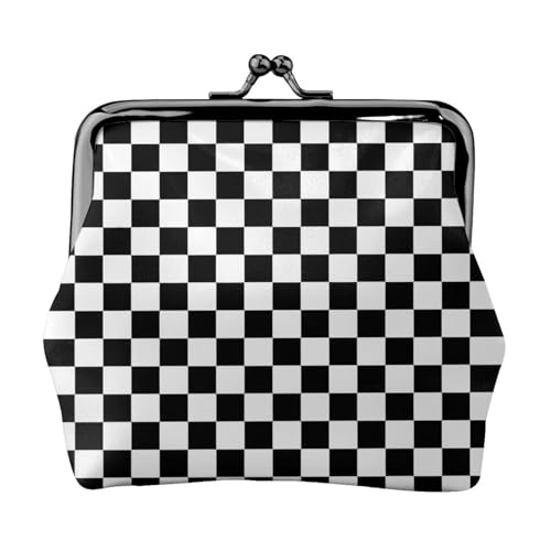 Schwarz und Weiß karierte Streifen Münzbörse Münzbörse Lippenstift Kosmetik Zubehör Organizer für den täglichen Gebrauch, Schwarz , Einheitsgröße, Münztasche von UVBDF