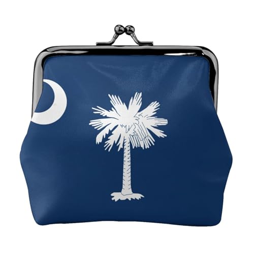 South Carolina Geldbörse mit Flagge, Münzbörse, Lippenstift, Kosmetikzubehör, Organizer, für den täglichen Gebrauch, Schwarz , Einheitsgröße, Münztasche von UVBDF