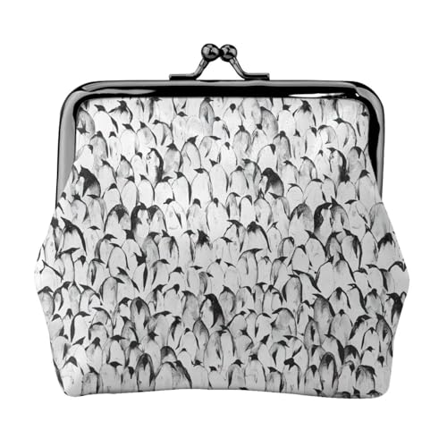 Stilvolle Pinguin-Münzgeldbörse, Münzgeldbörse, Lippenstift, Kosmetikzubehör, Organizer, für den täglichen Gebrauch, Schwarz , Einheitsgröße, Münztasche von UVBDF