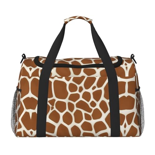 Tragetasche für Damen und Herren, Giraffenmuster, ideal für Vielflieger, Schwarz , Einheitsgröße von UVBDF