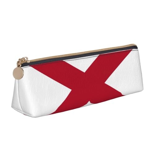 UVBDF Alabama Federmäppchen mit Staatsflagge, für Kinder, mit Reißverschluss, kleine einfache Stifttasche, Kosmetik-Make-up-Etui, weiß, Einheitsgröße, Taschen-Organizer von UVBDF