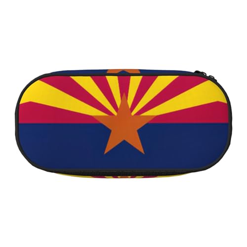 UVBDF Arizona-Federmäppchen mit Staatsflagge für Herren und Damen, tragbares Federmäppchen, ästhetisch, mit Reißverschluss für Büro-Organizer, Schwarz , Einheitsgröße, Taschen-Organizer von UVBDF