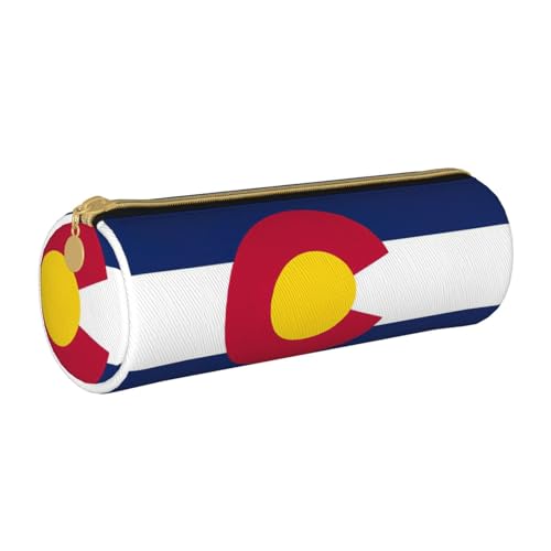 UVBDF Colorado Federmäppchen mit Staatsflagge, niedlicher Stifthalter für Jungen und Mädchen, Senioren-Federmäppchen, Geschenk für Kinder, weiß, Einheitsgröße, Taschen-Organizer von UVBDF
