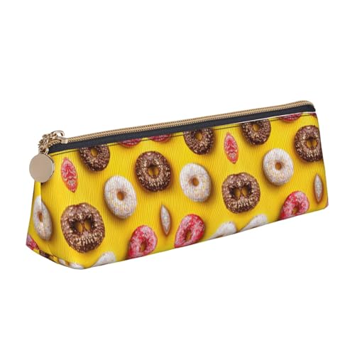 UVBDF Donut-Federmäppchen für Kinder mit Reißverschluss, kleine einfache Stifttasche, Kosmetik-Make-up-Etui, weiß, Einheitsgröße, Taschen-Organizer von UVBDF