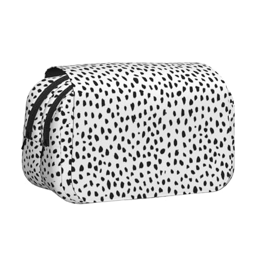 UVBDF Doppelschichtiges Federmäppchen mit Punktdruck, für Kinder, als Geschenk, Schwarz , Einheitsgröße, Taschen-Organizer UVBDF Doppelschichtiges Federmäppchen mit Punktdruck, für Kinder, als Geschenk, Schwarz , Einheitsgröße, Taschen-Organizer von UVBDF