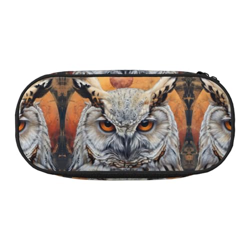 UVBDF Eule Beliefs Federmäppchen für Männer und Frauen, tragbares Federmäppchen, ästhetisch, mit Reißverschluss für Büro-Organizer, Schwarz , Einheitsgröße, Taschen-Organizer von UVBDF