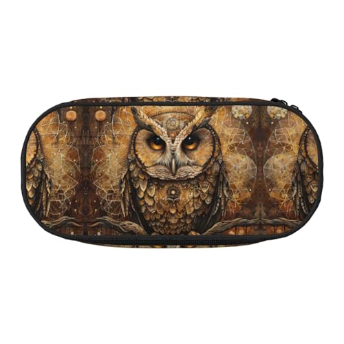 UVBDF Eule Beliefs Federmäppchen für Männer und Frauen, tragbares Federmäppchen, ästhetisch, mit Reißverschluss für Büro-Organizer, Schwarz , Einheitsgröße, Taschen-Organizer von UVBDF