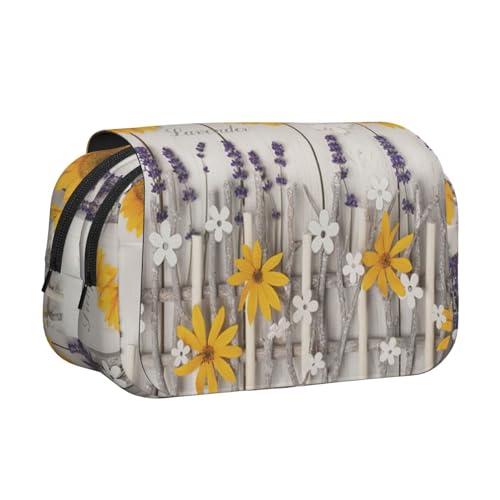 UVBDF Federmäppchen, Motiv: Sonnenblumen auf Holz, doppelschichtig, Klappetui, Organizer, Schreibwaren-Tasche für Kinder, Geschenk, Schwarz , Einheitsgröße, Taschen-Organizer UVBDF Federmäppchen, Motiv: Sonnenblumen auf Holz, doppelschichtig, Klappetui, Organizer, Schreibwaren-Tasche für Kinder, Geschenk, Schwarz , Einheitsgröße, Taschen-Organizer von UVBDF