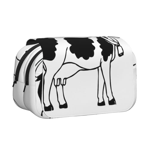 UVBDF Federmäppchen, doppelschichtig, Kuh-Druck, für Kinder, Weiß und Schwarz, Schwarz , Einheitsgröße, Taschen-Organizer UVBDF Federmäppchen, doppelschichtig, Kuh-Druck, für Kinder, Weiß und Schwarz, Schwarz , Einheitsgröße, Taschen-Organizer von UVBDF