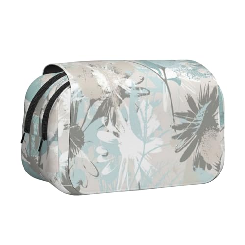 UVBDF Federmäppchen, doppelschichtig, mit Blättern, Minzgrau, für Kinder, Geschenk, Schwarz , Einheitsgröße, Taschen-Organizer UVBDF Federmäppchen, doppelschichtig, mit Blättern, Minzgrau, für Kinder, Geschenk, Schwarz , Einheitsgröße, Taschen-Organizer von UVBDF