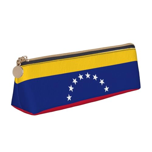 UVBDF Federmäppchen für Kinder, Motiv: Flagge von Venezuela, mit Reißverschluss, kleine einfache Stifttasche, Kosmetik-Make-up-Etui, weiß, Einheitsgröße, Taschen-Organizer von UVBDF