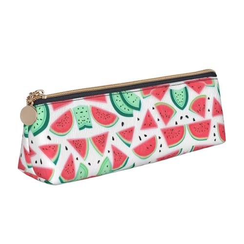 UVBDF Federmäppchen für Kinder, Motiv: Früchte, Wassermelone, mit Reißverschluss, kleine einfache Stifttasche, Kosmetik-Make-up-Etui, weiß, Einheitsgröße, Taschen-Organizer von UVBDF