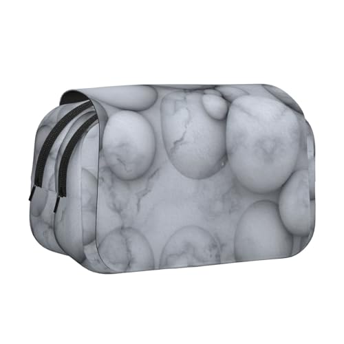 UVBDF Federmäppchen mit 3D-Marmor-Druck, doppellagig, Klappetui, Organizer, Schreibwaren-Tasche für Kinder, Geschenk, Schwarz , Einheitsgröße, Taschen-Organizer von UVBDF