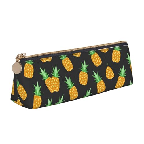 UVBDF Federmäppchen mit Ananas-Design, für Kinder, mit Reißverschluss, kleine einfache Stifttasche, Kosmetik-Make-up-Etui, weiß, Einheitsgröße, Taschen-Organizer von UVBDF