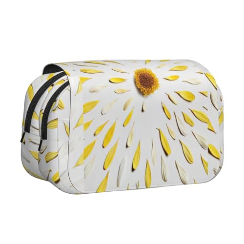 UVBDF Federmäppchen mit Blumenblättern, doppelschichtig, Klappetui, Organizer, Schreibwaren-Tasche für Kinder, Geschenk, Schwarz , Einheitsgröße, Taschen-Organizer UVBDF Federmäppchen mit Blumenblättern, doppelschichtig, Klappetui, Organizer, Schreibwaren-Tasche für Kinder, Geschenk, Schwarz , Einheitsgröße, Taschen-Organizer von UVBDF