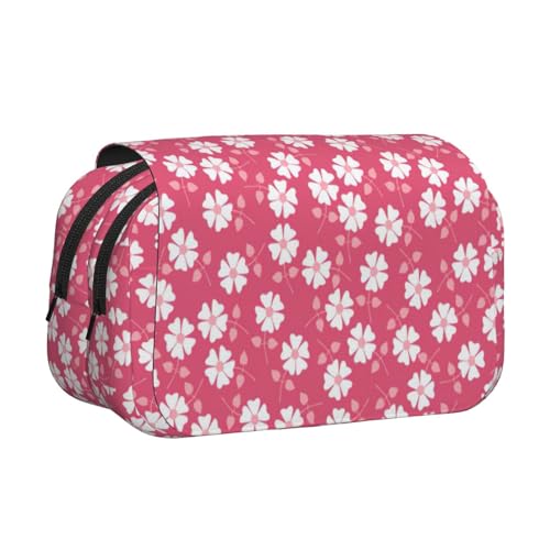 UVBDF Federmäppchen mit Blumenstruktur, rosa Druck, doppellagig, Klappetui, Organizer, Schreibwaren-Tasche für Kinder, Geschenk, Schwarz , Einheitsgröße, Taschen-Organizer UVBDF Federmäppchen mit Blumenstruktur, rosa Druck, doppellagig, Klappetui, Organizer, Schreibwaren-Tasche für Kinder, Geschenk, Schwarz , Einheitsgröße, Taschen-Organizer von UVBDF