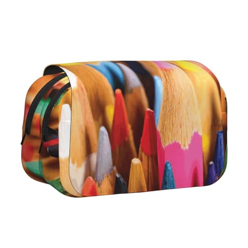 UVBDF Federmäppchen mit Buntstiften, doppelschichtig, für Kinder, Geschenk, Schwarz , Einheitsgröße, Taschen-Organizer UVBDF Federmäppchen mit Buntstiften, doppelschichtig, für Kinder, Geschenk, Schwarz , Einheitsgröße, Taschen-Organizer von UVBDF