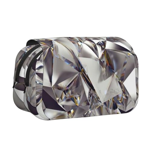 UVBDF Federmäppchen mit Diamantmuster, doppelschichtig, Klappetui, Organizer, Schreibwaren-Tasche für Kinder, Geschenk, Schwarz , Einheitsgröße, Taschen-Organizer UVBDF Federmäppchen mit Diamantmuster, doppelschichtig, Klappetui, Organizer, Schreibwaren-Tasche für Kinder, Geschenk, Schwarz , Einheitsgröße, Taschen-Organizer von UVBDF