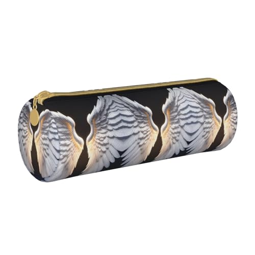 UVBDF Federmäppchen mit Engelsflügel-Motiv, niedlicher Stifthalter für Jungen und Mädchen, Senioren-Federmäppchen, Geschenk für Kinder, weiß, Einheitsgröße, Taschen-Organizer von UVBDF