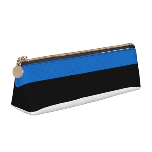 UVBDF Federmäppchen mit Estland-Flagge für Kinder, mit Reißverschluss, kleine einfache Stifttasche, Kosmetik-Make-up-Etui, weiß, Einheitsgröße, Taschen-Organizer von UVBDF