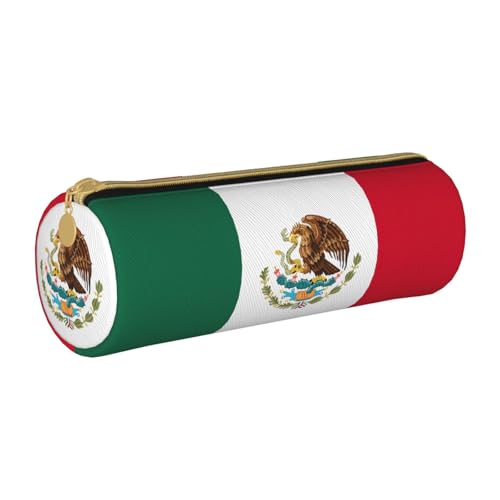 UVBDF Federmäppchen mit Flagge von Mexiko, niedlicher Stifthalter für Jungen und Mädchen, Senioren-Federmäppchen, Geschenk für Kinder, weiß, Einheitsgröße, Taschen-Organizer von UVBDF