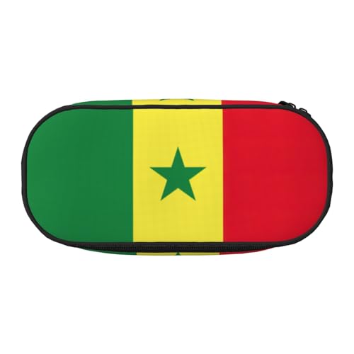 UVBDF Federmäppchen mit Flagge von Senegal, für Herren und Damen, tragbares Federmäppchen, ästhetisch, mit Reißverschluss für Büro-Organizer, Schwarz , Einheitsgröße, Taschen-Organizer von UVBDF