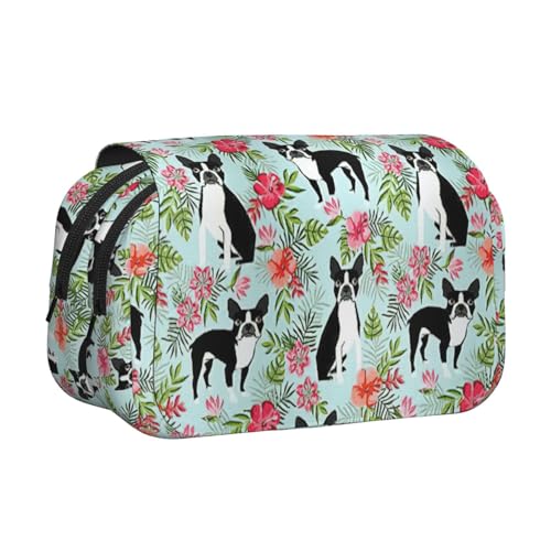 UVBDF Federmäppchen mit Hundemotiv, doppellagig, Klappetui, Organizer, Schreibwaren-Tasche für Kinder, Geschenk, Schwarz , Einheitsgröße, Taschen-Organizer UVBDF Federmäppchen mit Hundemotiv, doppellagig, Klappetui, Organizer, Schreibwaren-Tasche für Kinder, Geschenk, Schwarz , Einheitsgröße, Taschen-Organizer von UVBDF