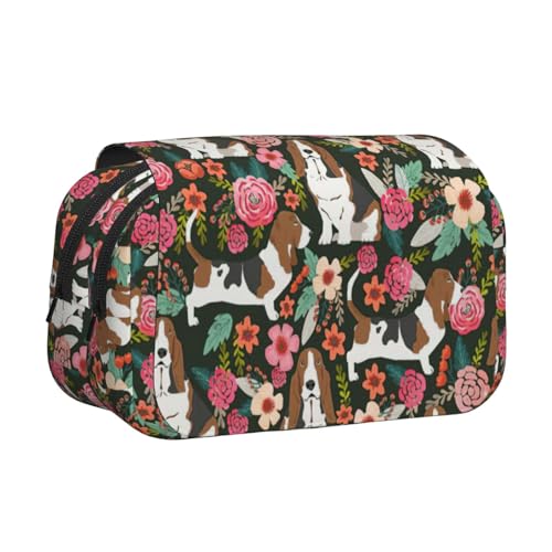 UVBDF Federmäppchen mit Hundemotiv, doppellagig, Klappetui, Organizer, Schreibwaren-Tasche für Kinder, Geschenk, Schwarz , Einheitsgröße, Taschen-Organizer UVBDF Federmäppchen mit Hundemotiv, doppellagig, Klappetui, Organizer, Schreibwaren-Tasche für Kinder, Geschenk, Schwarz , Einheitsgröße, Taschen-Organizer von UVBDF