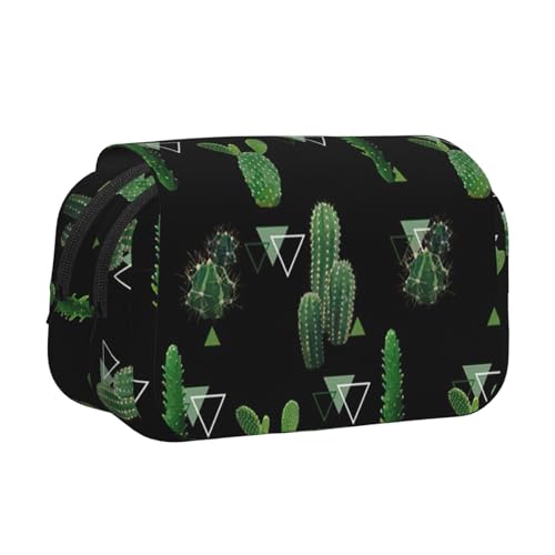 UVBDF Federmäppchen mit Kaktus-Druck, doppellagig, Klappetui, Organizer, Schreibwaren-Tasche für Kinder, Geschenk, Schwarz , Einheitsgröße, Taschen-Organizer UVBDF Federmäppchen mit Kaktus-Druck, doppellagig, Klappetui, Organizer, Schreibwaren-Tasche für Kinder, Geschenk, Schwarz , Einheitsgröße, Taschen-Organizer von UVBDF