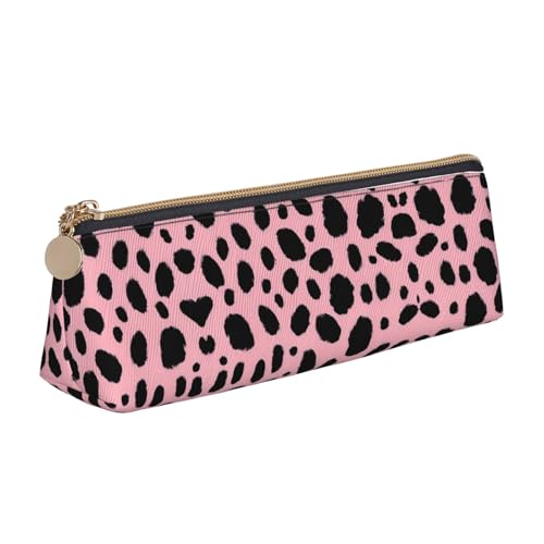 UVBDF Federmäppchen mit Leopardenmuster, für Kinder, mit Reißverschluss, kleine einfache Stifttasche, Kosmetik-Make-up-Etui, weiß, Einheitsgröße, Taschen-Organizer von UVBDF