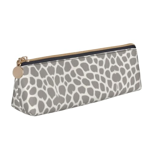 UVBDF Federmäppchen mit Leopardenmuster, für Kinder, mit Reißverschluss, kleine einfache Stifttasche, Kosmetiktasche, Make-up-Tasche, weiß, Einheitsgröße, Taschen-Organizer von UVBDF