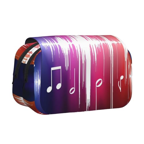UVBDF Federmäppchen mit Musiknoten, doppelschichtig, für die Schule, Organizer, Schreibwaren-Tasche für Kinder, Geschenk, Schwarz , Einheitsgröße, Taschen-Organizer UVBDF Federmäppchen mit Musiknoten, doppelschichtig, für die Schule, Organizer, Schreibwaren-Tasche für Kinder, Geschenk, Schwarz , Einheitsgröße, Taschen-Organizer von UVBDF