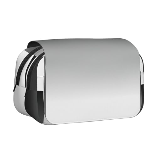 UVBDF Federmäppchen mit Ombré-Aufdruck in Weiß bis Schwarz, doppellagig, für Kinder, Geschenk, Schwarz , Einheitsgröße, Taschen-Organizer von UVBDF