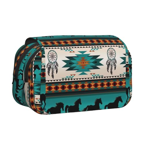 UVBDF Federmäppchen mit Pferdestreifenmuster, doppellagig, Klappetui, Organizer, Schreibwaren-Tasche für Kinder, Geschenk, Schwarz , Einheitsgröße, Taschen-Organizer UVBDF Federmäppchen mit Pferdestreifenmuster, doppellagig, Klappetui, Organizer, Schreibwaren-Tasche für Kinder, Geschenk, Schwarz , Einheitsgröße, Taschen-Organizer von UVBDF