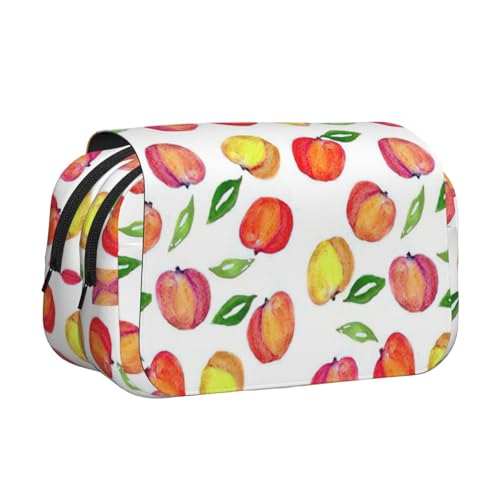 UVBDF Federmäppchen mit Pfirsichdruck, Blattdruck, doppellagig, Klappetui, Organizer, Schreibwaren-Tasche für Kinder, Geschenk, Schwarz , Einheitsgröße, Taschen-Organizer UVBDF Federmäppchen mit Pfirsichdruck, Blattdruck, doppellagig, Klappetui, Organizer, Schreibwaren-Tasche für Kinder, Geschenk, Schwarz , Einheitsgröße, Taschen-Organizer von UVBDF