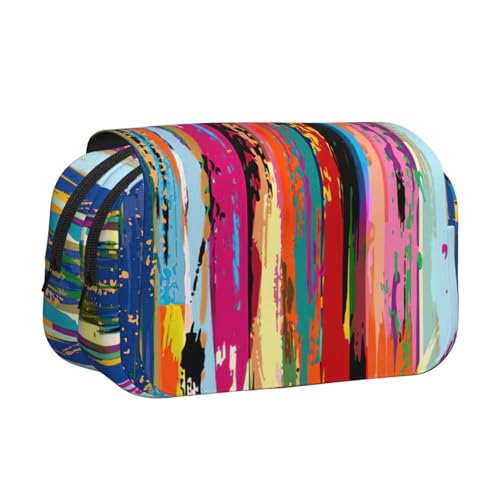 UVBDF Federmäppchen mit Regenbogen-Farbdruck, doppellagig, Klappetui, Organizer, Schreibwaren-Tasche für Kinder, Geschenk, Schwarz , Einheitsgröße, Taschen-Organizer UVBDF Federmäppchen mit Regenbogen-Farbdruck, doppellagig, Klappetui, Organizer, Schreibwaren-Tasche für Kinder, Geschenk, Schwarz , Einheitsgröße, Taschen-Organizer von UVBDF
