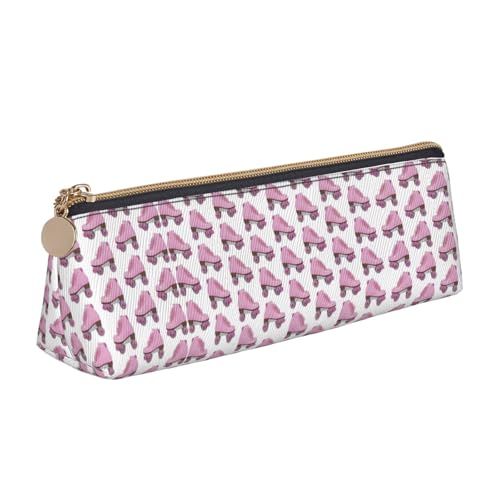 UVBDF Federmäppchen mit Rollschuhen, Retro-Design, für Kinder, mit Reißverschluss, kleine einfache Stifttasche, Kosmetik-Make-up-Etui, weiß, Einheitsgröße, Taschen-Organizer von UVBDF
