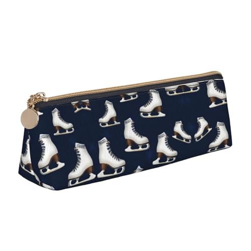 UVBDF Federmäppchen mit Rollschuhen, Retro-Design, für Kinder, mit Reißverschluss, kleine einfache Stifttasche, Kosmetik-Make-up-Etui, weiß, Einheitsgröße, Taschen-Organizer von UVBDF