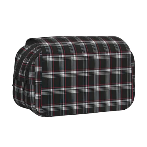UVBDF Federmäppchen mit altem Karomuster, doppellagig, Klappetui, Organizer, Schreibwaren-Tasche für Kinder, Geschenk, Schwarz , Einheitsgröße, Taschen-Organizer UVBDF Federmäppchen mit altem Karomuster, doppellagig, Klappetui, Organizer, Schreibwaren-Tasche für Kinder, Geschenk, Schwarz , Einheitsgröße, Taschen-Organizer von UVBDF