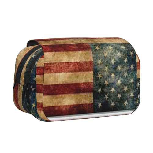 UVBDF Federmäppchen mit alter Flagge, doppellagig, Klappetui, Organizer, Schreibwaren-Tasche für Kinder, Geschenk, Schwarz , Einheitsgröße, Taschen-Organizer UVBDF Federmäppchen mit alter Flagge, doppellagig, Klappetui, Organizer, Schreibwaren-Tasche für Kinder, Geschenk, Schwarz , Einheitsgröße, Taschen-Organizer von UVBDF