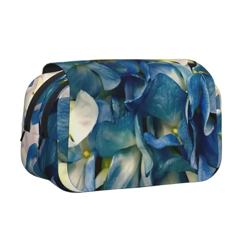 UVBDF Federmäppchen mit blau-weißem Blumendruck, doppellagig, Klappetui, Organizer, Schreibwaren-Tasche für Kinder, Geschenk, Schwarz , Einheitsgröße, Taschen-Organizer UVBDF Federmäppchen mit blau-weißem Blumendruck, doppellagig, Klappetui, Organizer, Schreibwaren-Tasche für Kinder, Geschenk, Schwarz , Einheitsgröße, Taschen-Organizer von UVBDF