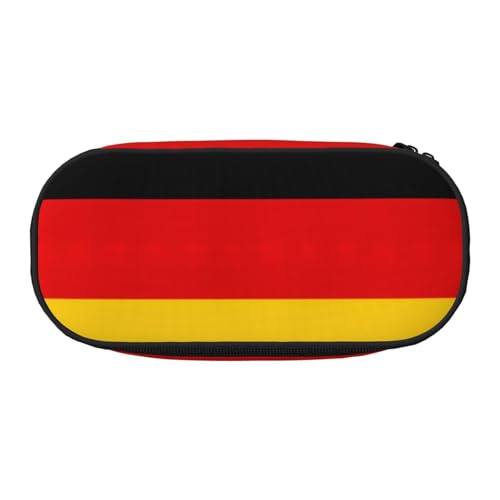 UVBDF Federmäppchen mit deutscher Flagge, tragbares Federmäppchen, ästhetisch, mit Reißverschluss für Büro-Organizer, Schwarz , Einheitsgröße, Taschen-Organizer von UVBDF