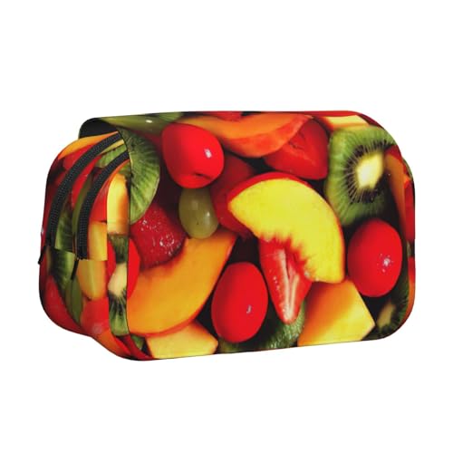 UVBDF Federmäppchen mit frischem Obst und Gemüse, doppelschichtig, für Kinder, Geschenk, Schwarz , Einheitsgröße, Taschen-Organizer UVBDF Federmäppchen mit frischem Obst und Gemüse, doppelschichtig, für Kinder, Geschenk, Schwarz , Einheitsgröße, Taschen-Organizer von UVBDF